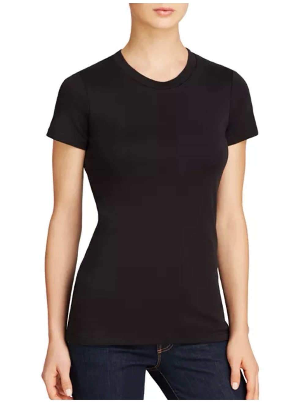 Theory Johnna Pima Cotton Tee - Black Short-Sleeve Crewneck Tee NWOT